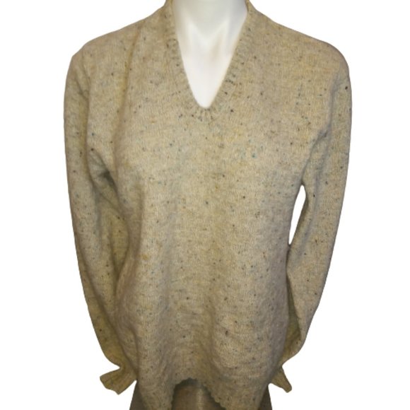 Robert Bruce Men's Pullover Wool Blended Biege Medium Vintage Sweater - Picture 1 of 6